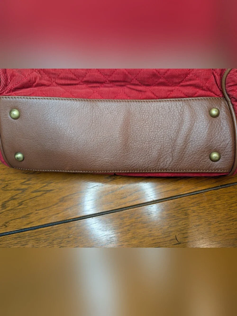 Vera Bradley Canyon Collection Red Corduroy Purse Satchel